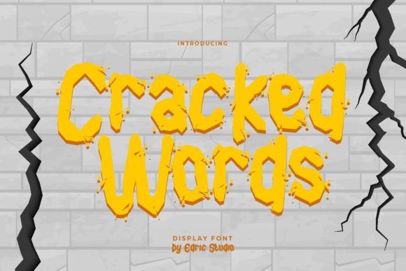 Cracked Words Font for Bold Digital Design
