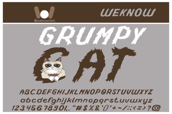 Grumpy Cat Font for Spooky and Spectacular Designs
