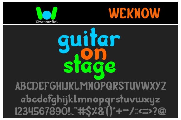 Guitar on Stage Display Font Review