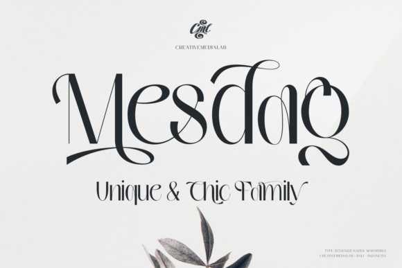 Mesdag Font: Elegant Display Style for Creative Projects