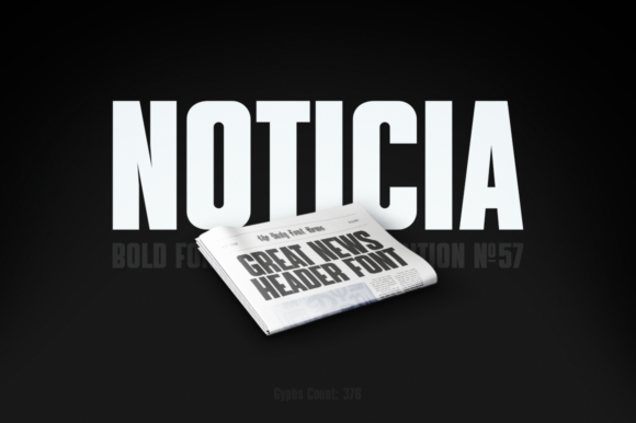 Noticia: A Bold Display Font for Modern Editorial Design