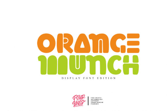 Orange Munch: A Vibrant Display Font for Creative Projects