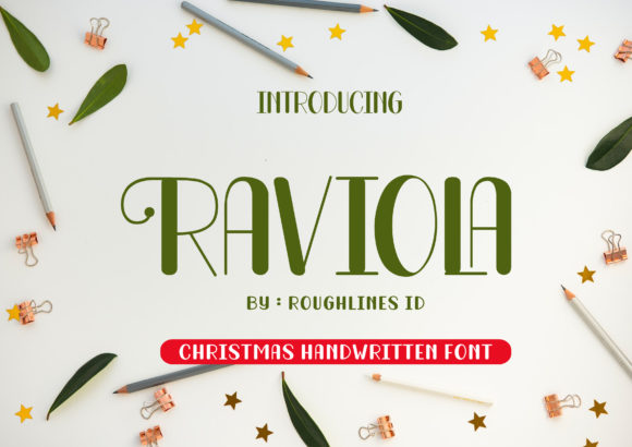 Raviola Christmas Font for Festive Web Design