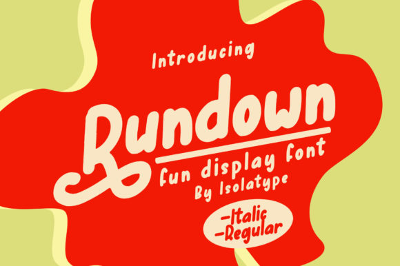 Rundown Font for Creative Makers and Handmade Shops